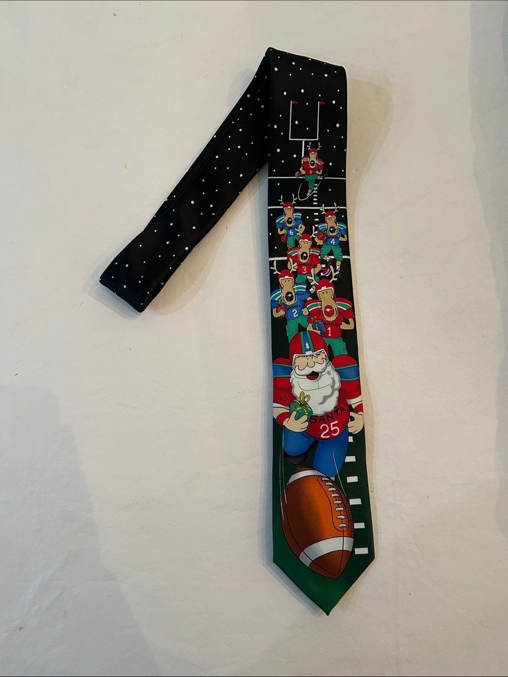 Novelty Santa Football Tie